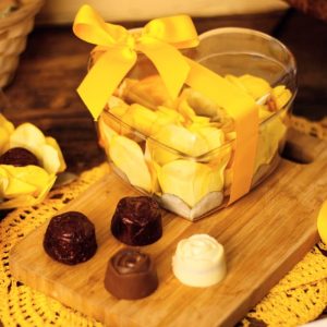 Coração de Acrílico com bombons 75g